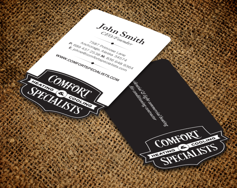 Diseño de Tarjeta de Presentación por chandrayaan.creative para comfort specialists llc | Diseño #12564180