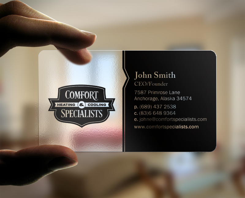 Business Card Design by chandrayaan.creative for comfort specialists llc | Design #12564181