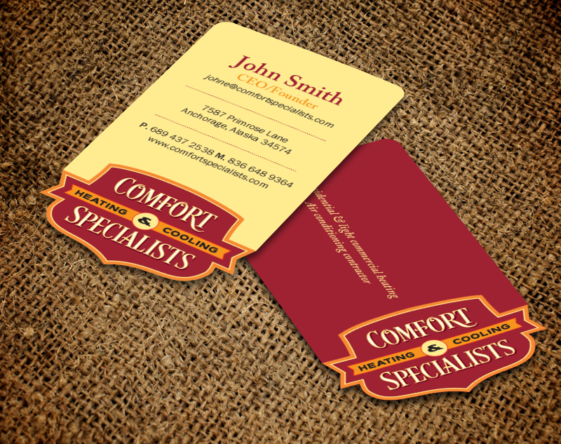 Business Card Design by chandrayaan.creative for comfort specialists llc | Design #12564182