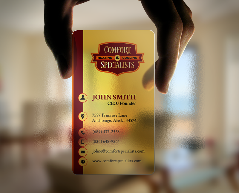 Business Card Design by chandrayaan.creative for comfort specialists llc | Design #12564184