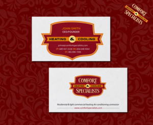 Business Card Design by chandrayaan.creative for comfort specialists llc | Design #12586882