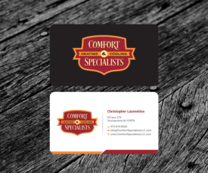 Business Card Design by SS_Designs for comfort specialists llc | Design: #12596239