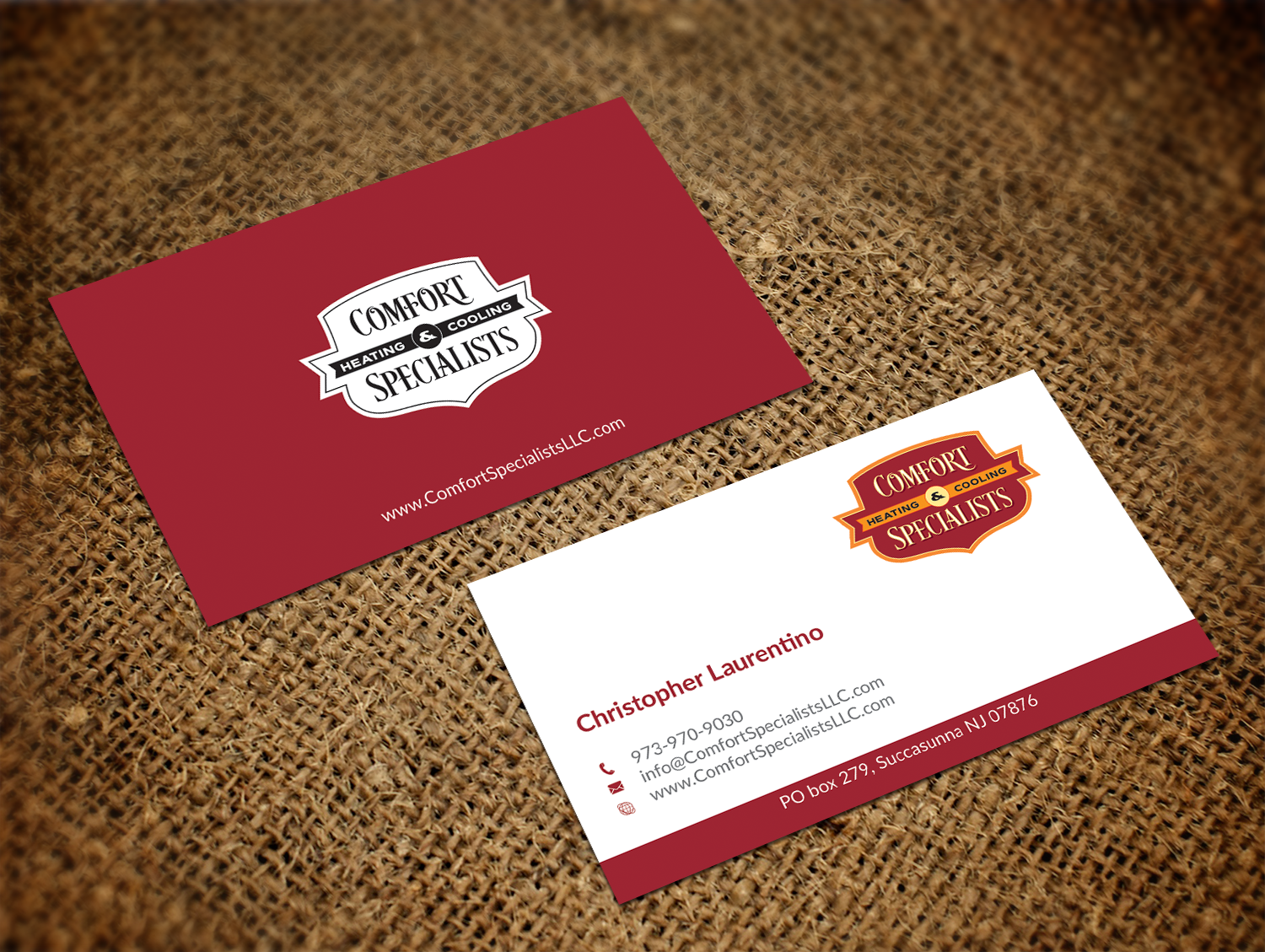 Business Card Design by asmhasan13 for comfort specialists llc | Design #12628292