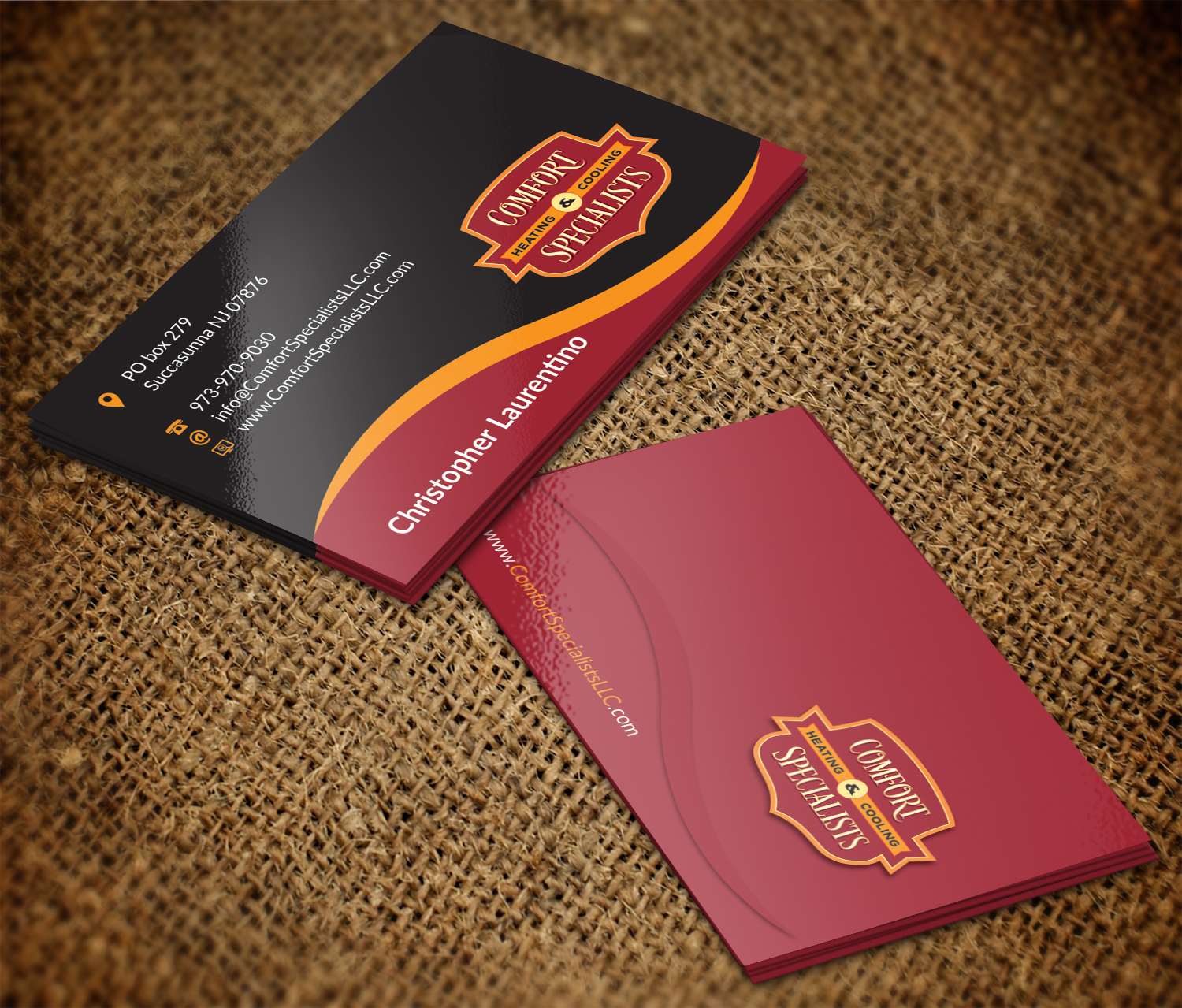 Business Card Design by asmhasan13 for comfort specialists llc | Design #12628319