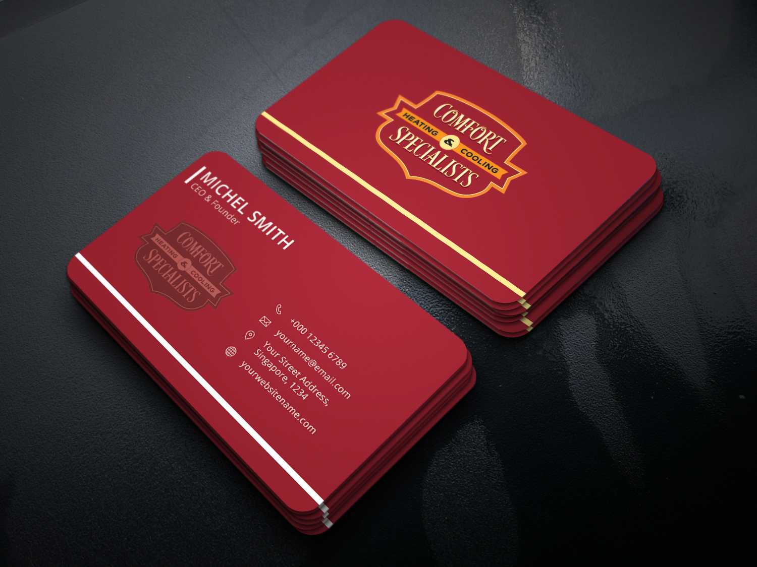 Business Card Design by Graphic Flame for comfort specialists llc | Design #12582151
