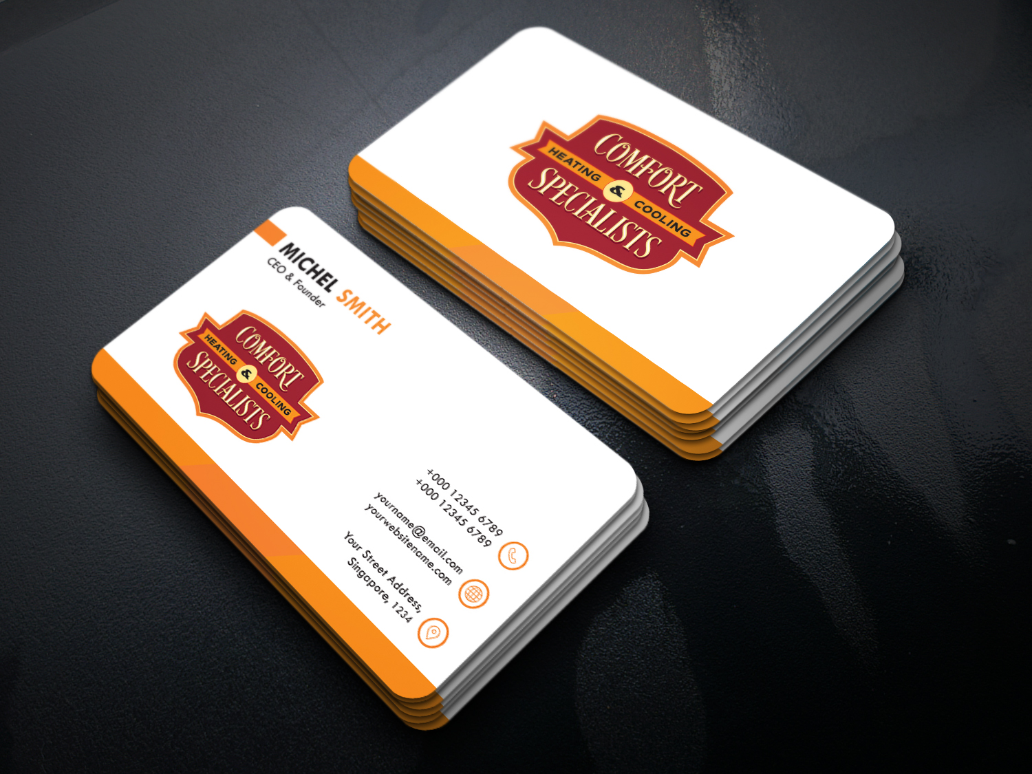 Business Card Design by Graphic Flame for comfort specialists llc | Design #12582180