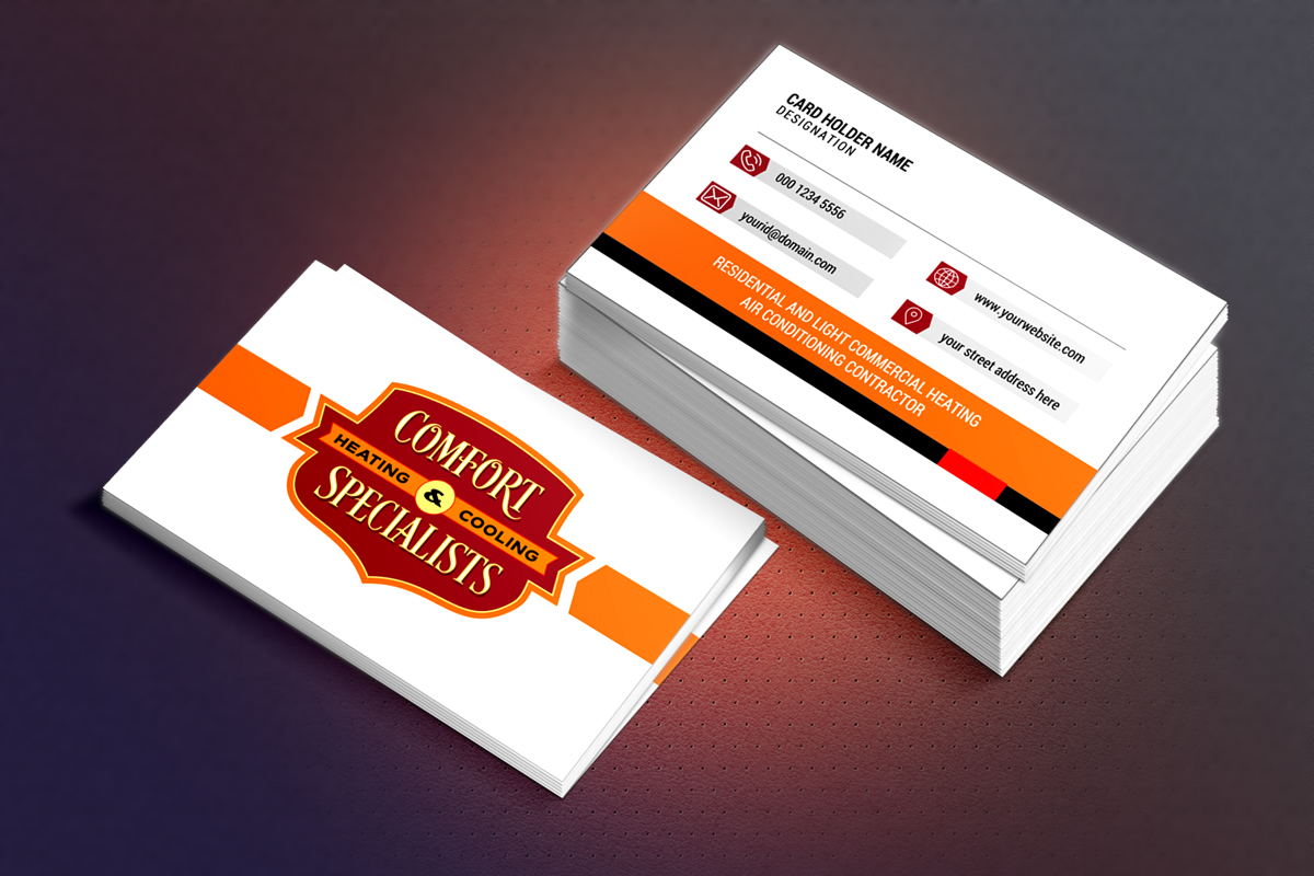 Business Card Design by mintu191 for comfort specialists llc | Design #12552931