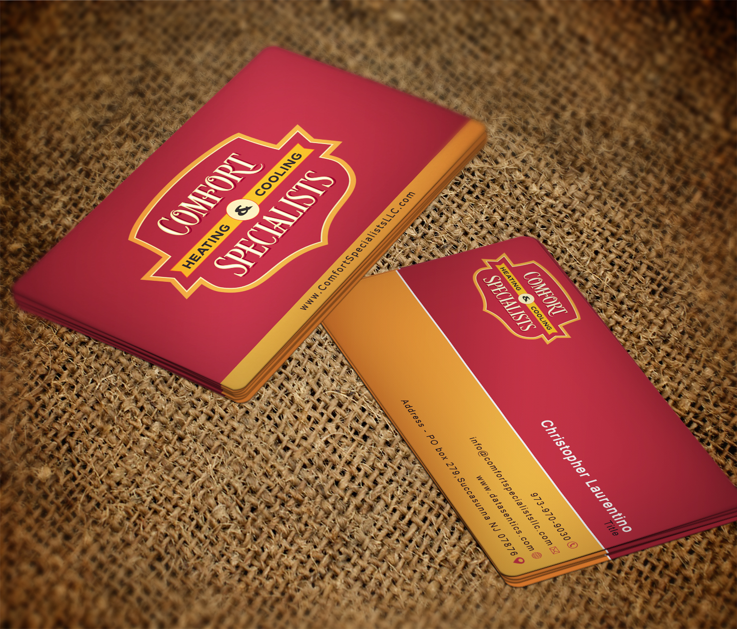 Business Card Design by Imagine Box for comfort specialists llc | Design #12635890