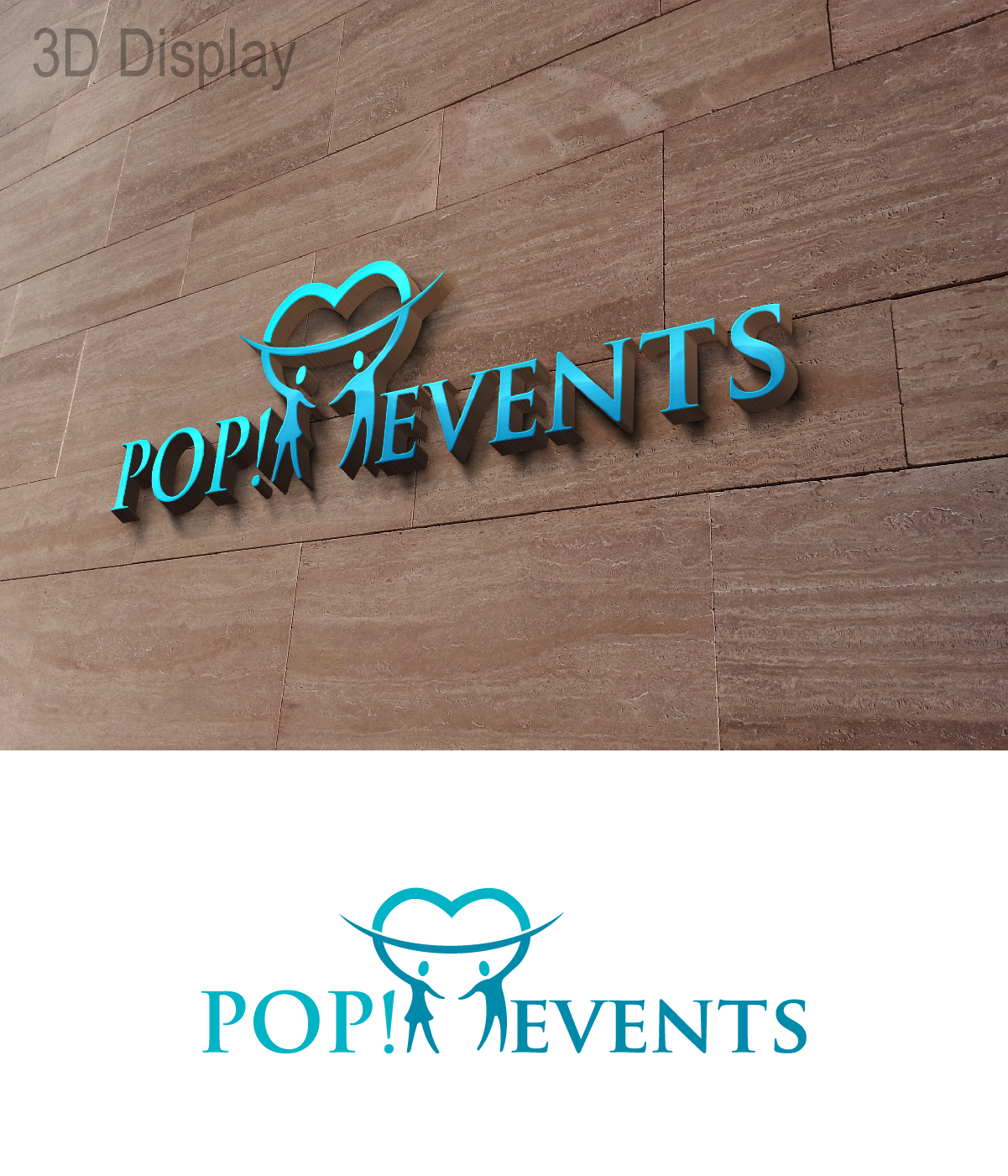 Logo Design by 3Guys for POP! events | Design #12603153