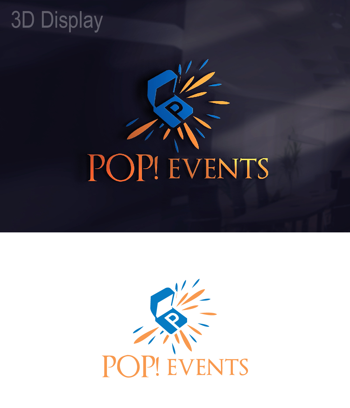 Logo Design by 3Guys for POP! events | Design #12603191