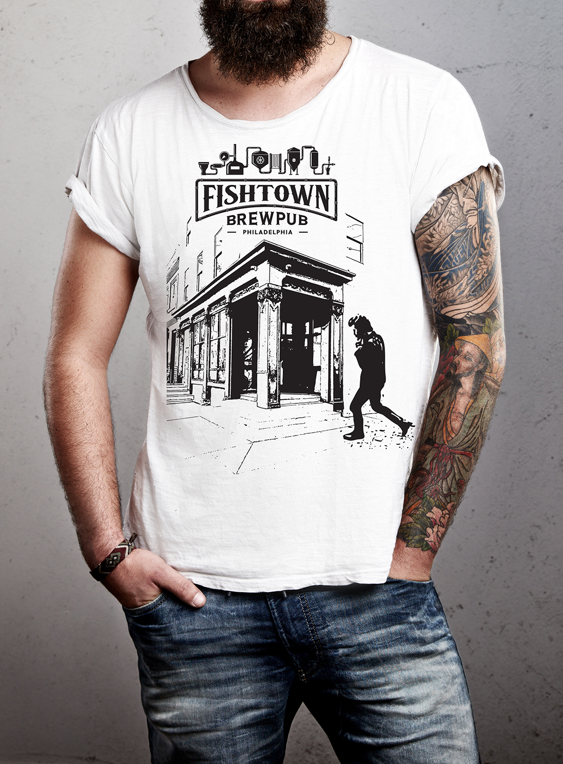Design de T-shirt par RoundYellow pour Fishtown Brewpub  | Design #12756464
