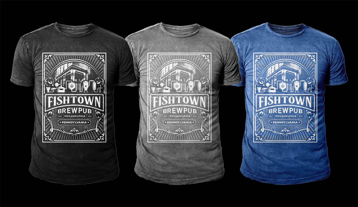 Diseño de Camiseta por D'Mono para Fishtown Brewpub  | Diseño #12840377