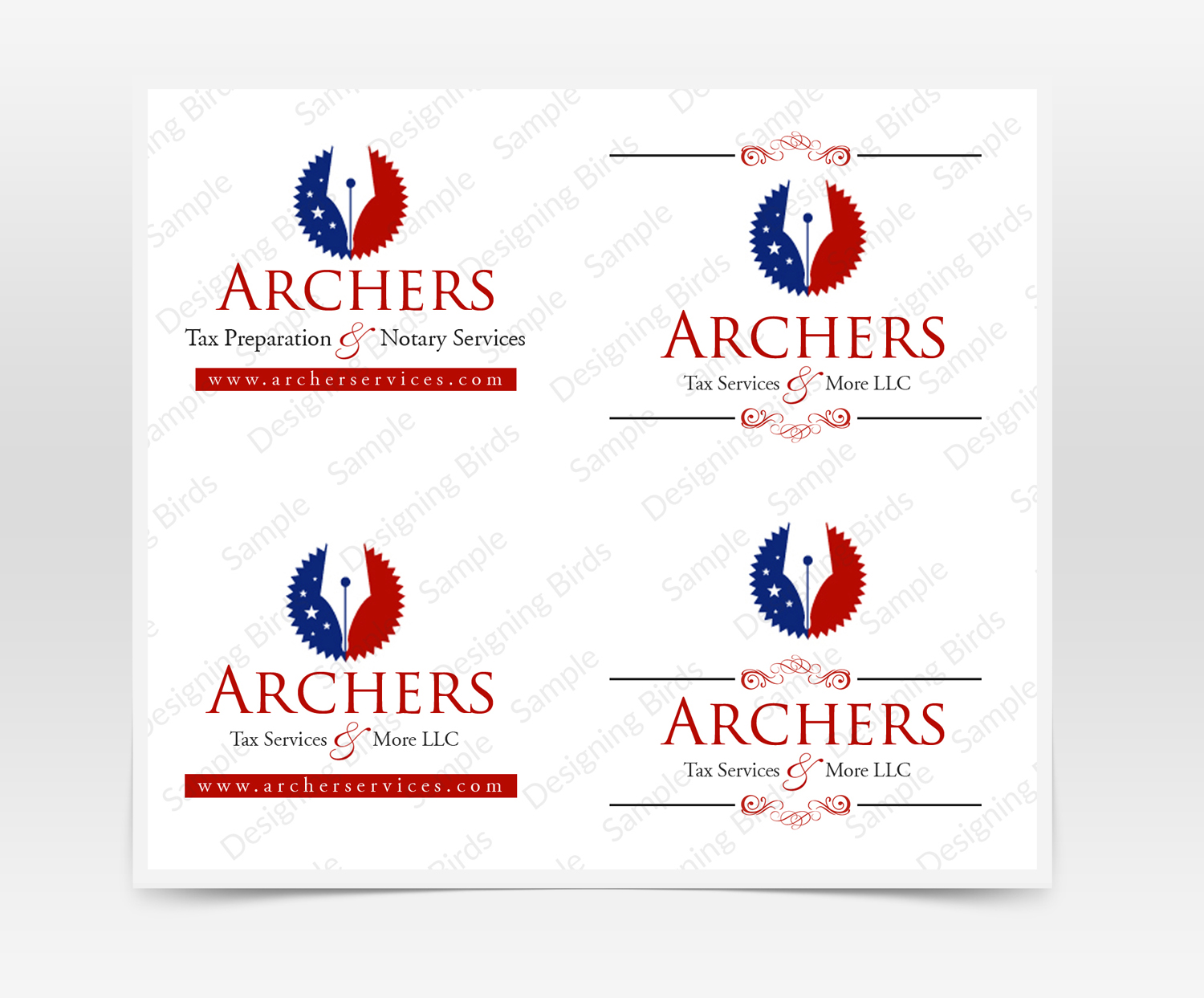 Business Card Design by Designing Birds for Archers Tax Services and More LLC | Design #12609950