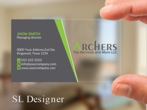 Business Card Design by SL Designer for Archers Tax Services and More LLC | Design: #12604925