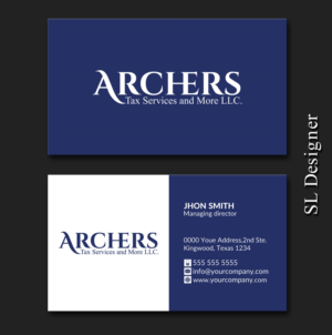 Business Card Design by SL Designer for Archers Tax Services and More LLC | Design: #12604926