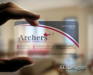 Business Card Design by SL Designer for Archers Tax Services and More LLC | Design: #12611863
