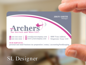 Business Card Design by SL Designer for Archers Tax Services and More LLC | Design: #12611866