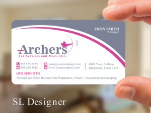 Business Card Design by SL Designer for Archers Tax Services and More LLC | Design: #12612071