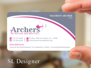 Business Card Design by SL Designer for Archers Tax Services and More LLC | Design: #12612313