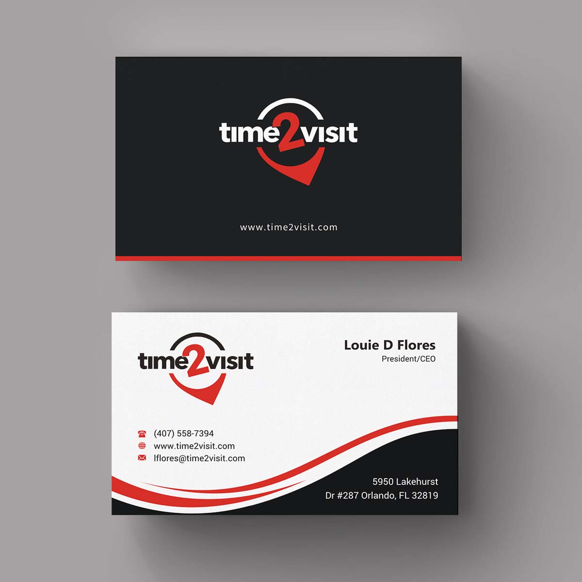 Business Card Design by INDIAN_Ashok for Time 2 Visit | Design #12607460