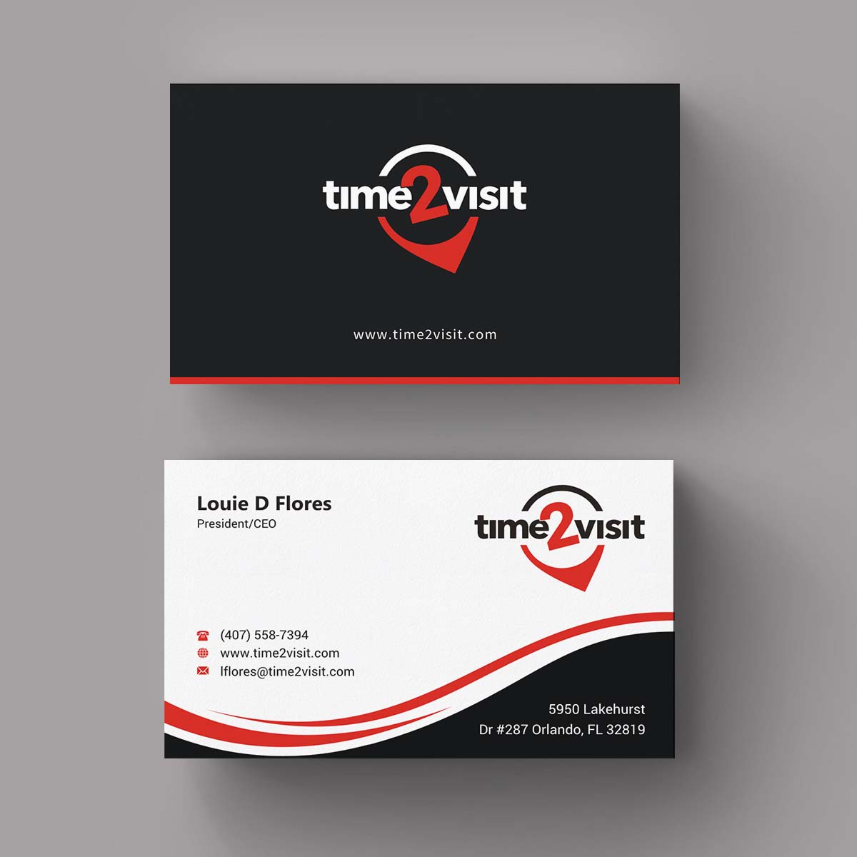 Business Card Design by INDIAN_Ashok for Time 2 Visit | Design #12607462