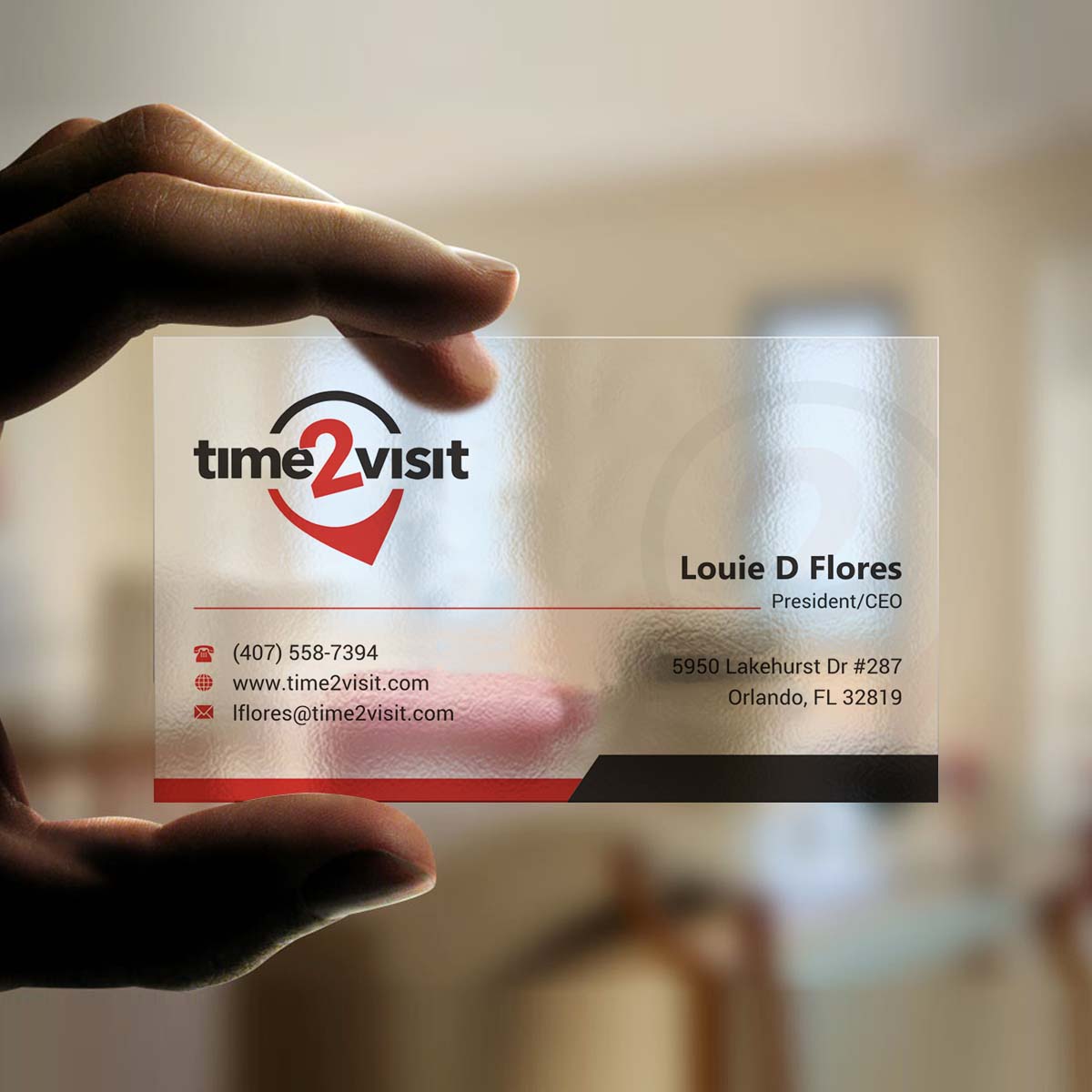 Business Card Design by INDIAN_Ashok for Time 2 Visit | Design #12607473