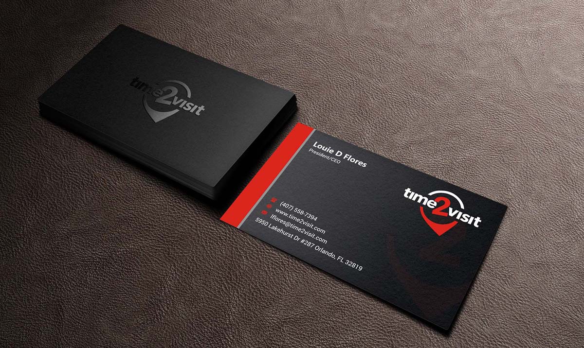 Business Card Design by INDIAN_Ashok for Time 2 Visit | Design #12607475