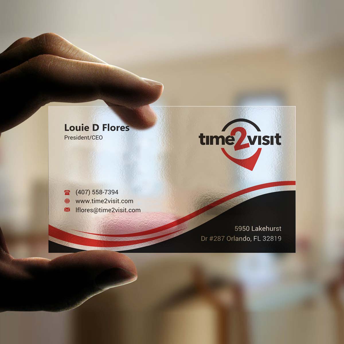 Business Card Design by INDIAN_Ashok for Time 2 Visit | Design #12607476