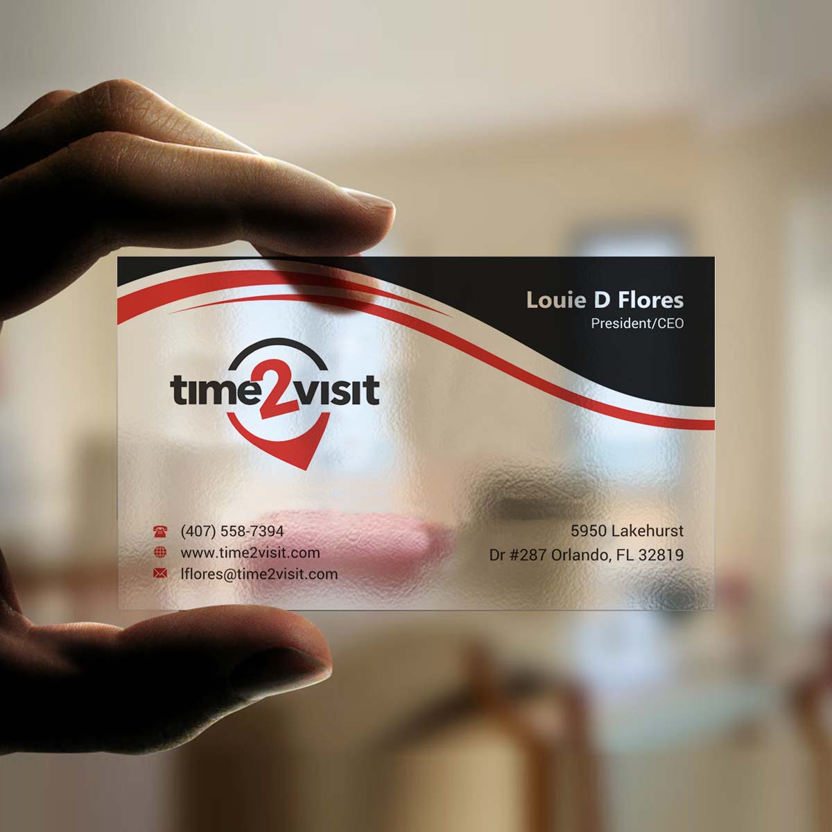 Business Card Design by INDIAN_Ashok for Time 2 Visit | Design #12607478