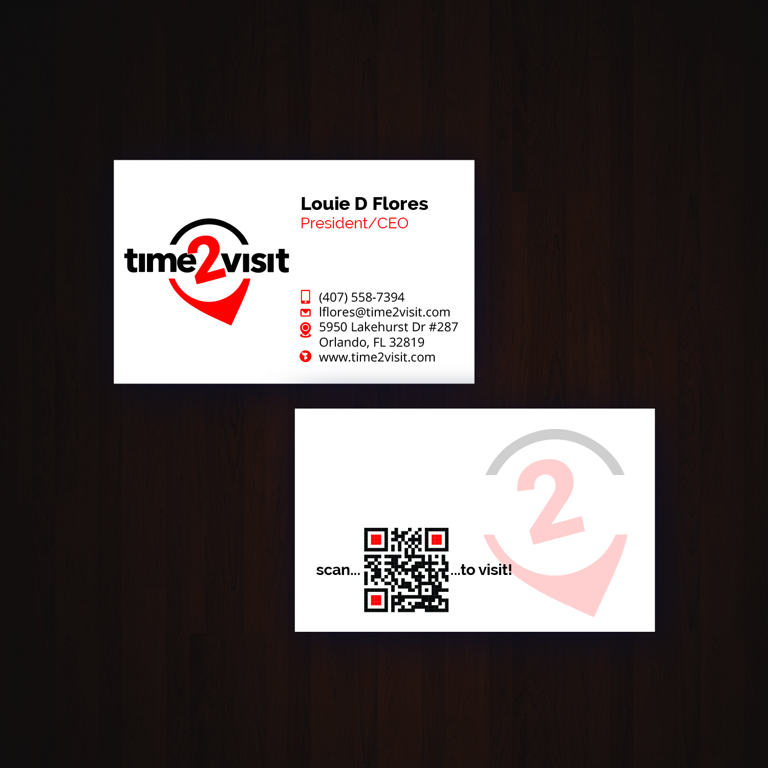 Business Card Design by Anthony for Time 2 Visit | Design #12559629