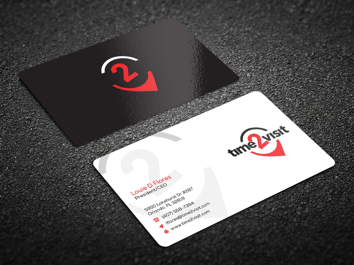 Business Card Design by snowymasterdesigns for Time 2 Visit | Design #12606041