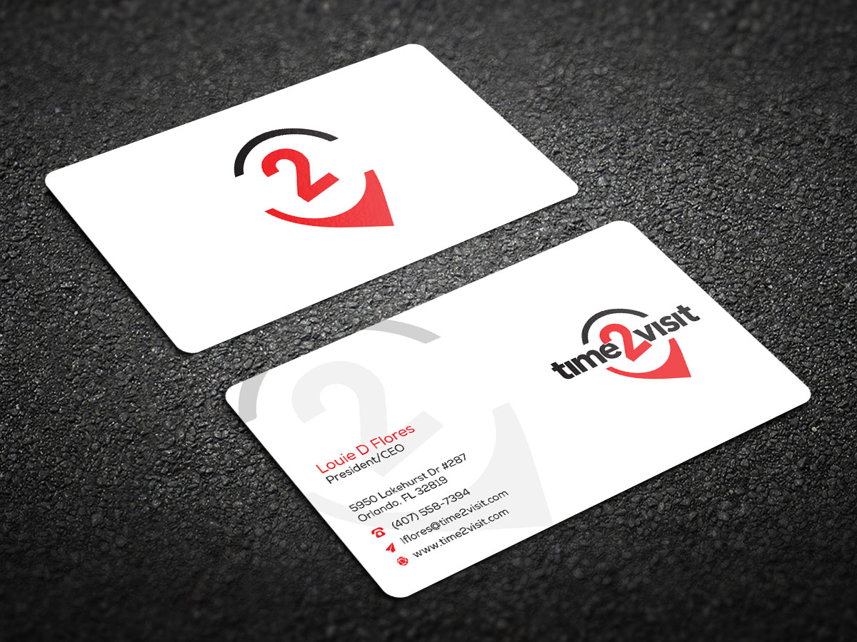 Business Card Design by snowymasterdesigns for Time 2 Visit | Design #12606044