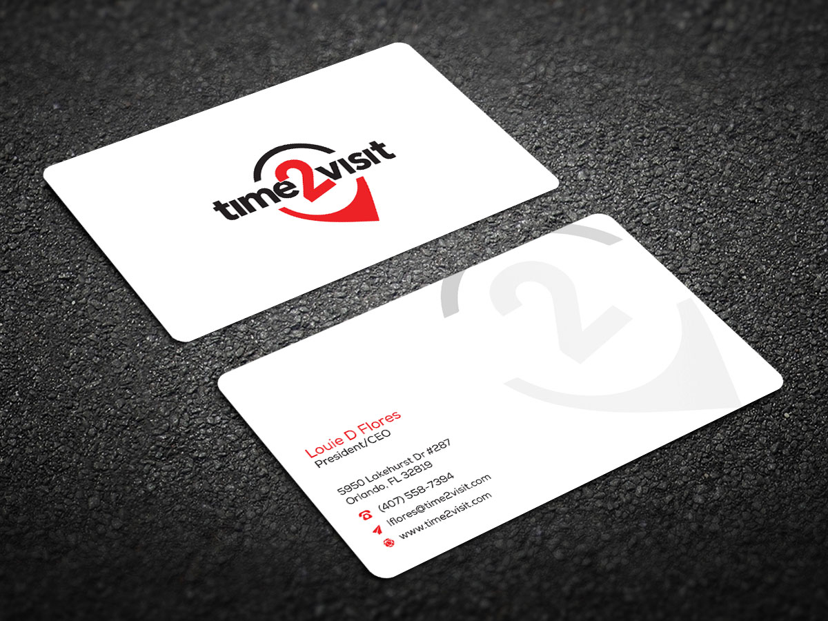 Diseño de Tarjeta de Presentación por snowymasterdesigns para Time 2 Visit | Diseño #12606046