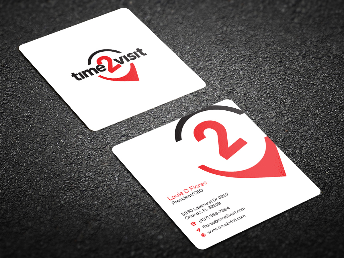 Business Card Design by snowymasterdesigns for Time 2 Visit | Design #12606202
