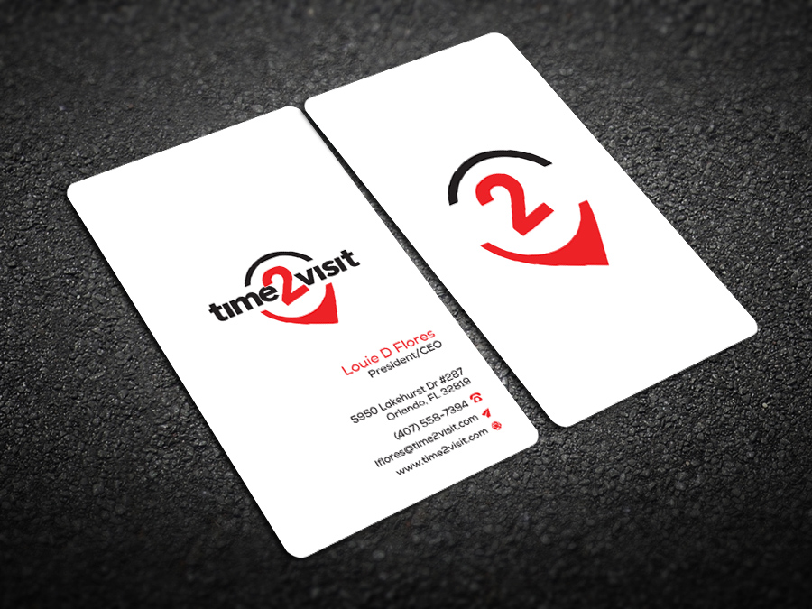 Business Card Design by snowymasterdesigns for Time 2 Visit | Design #12606203