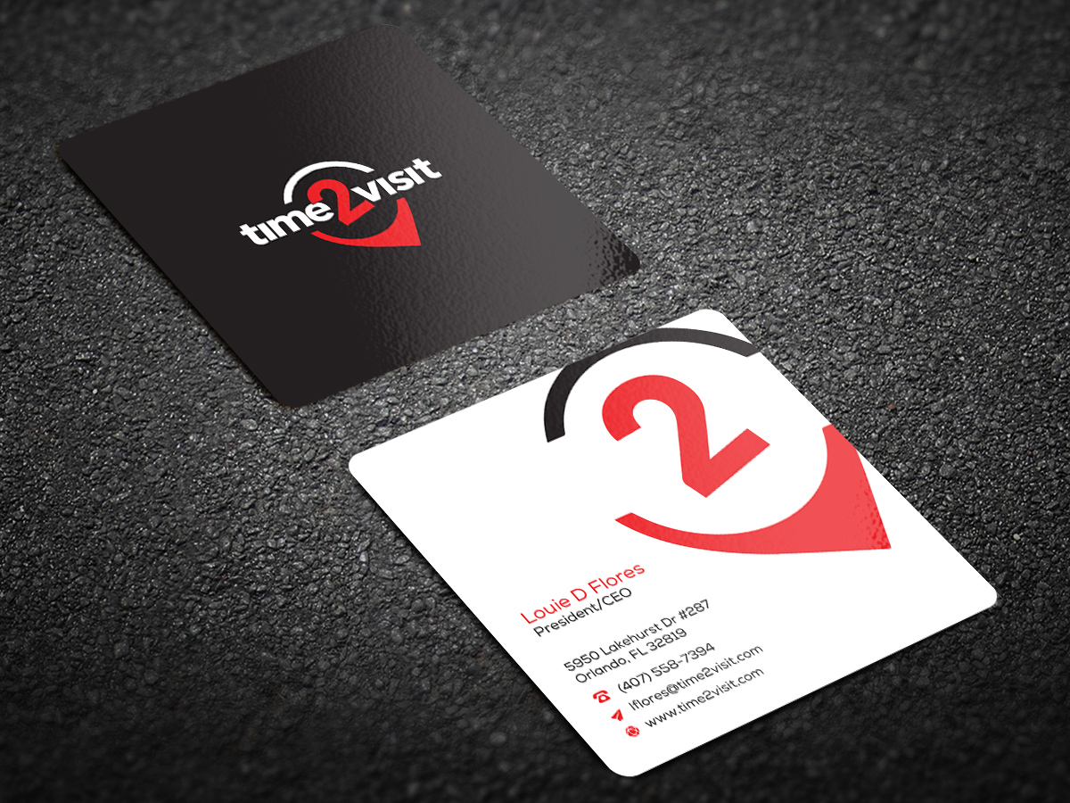 Business Card Design by snowymasterdesigns for Time 2 Visit | Design #12606204
