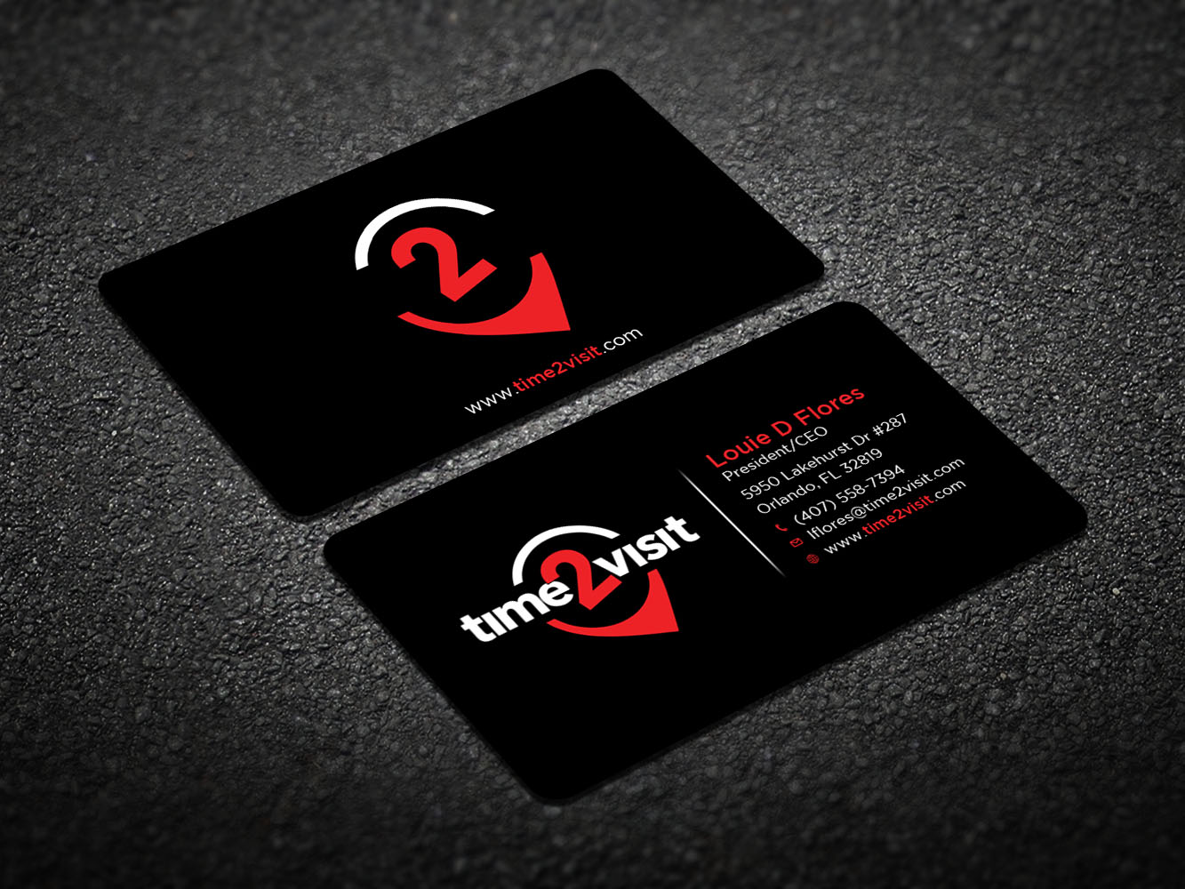 Business Card Design by Verified artistry (Design garden) for Time 2 Visit | Design #12567022