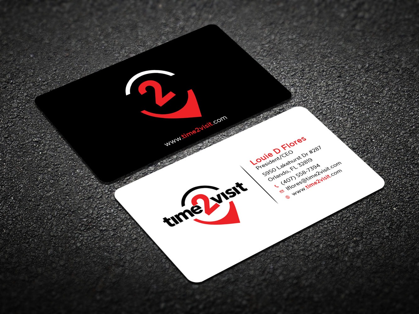 Visitenkarten-Design von Verified artistry (Design garden) für Time 2 Visit | Design #12567024