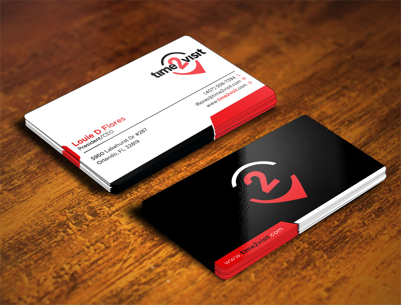 Business Card Design by Verified artistry (Design garden) for Time 2 Visit | Design #12567025