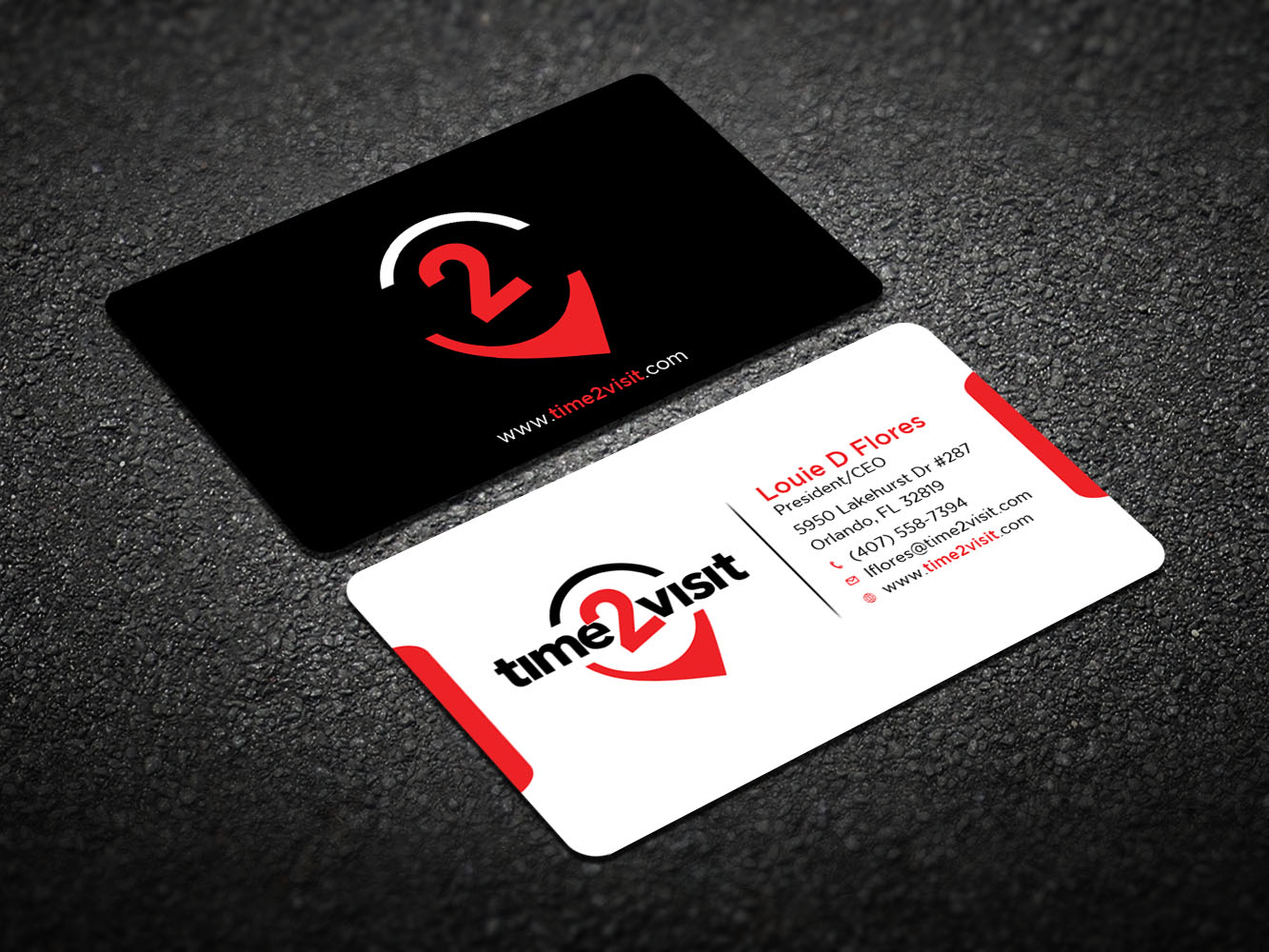 Business Card Design by Verified artistry (Design garden) for Time 2 Visit | Design #12567026