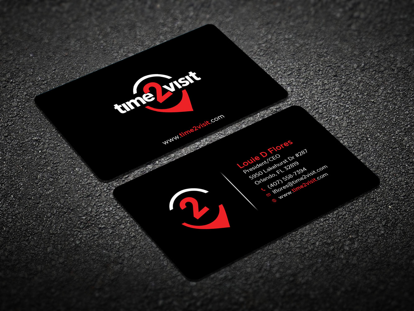 Business Card Design by Verified artistry (Design garden) for Time 2 Visit | Design #12567029
