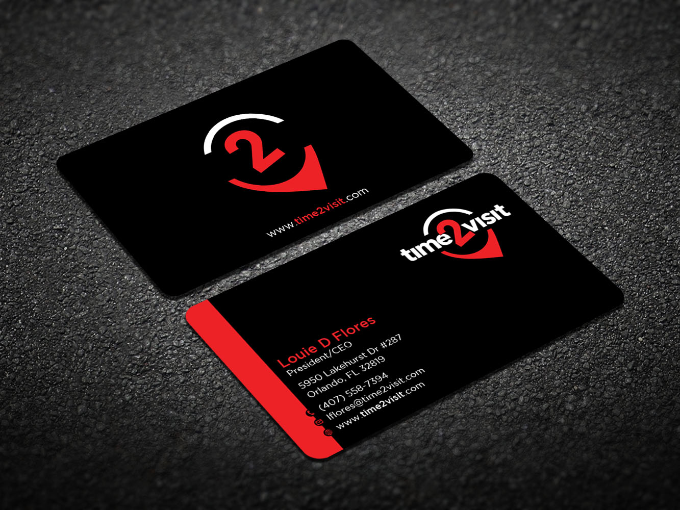 Visitenkarten-Design von Verified artistry (Design garden) für Time 2 Visit | Design #12567044