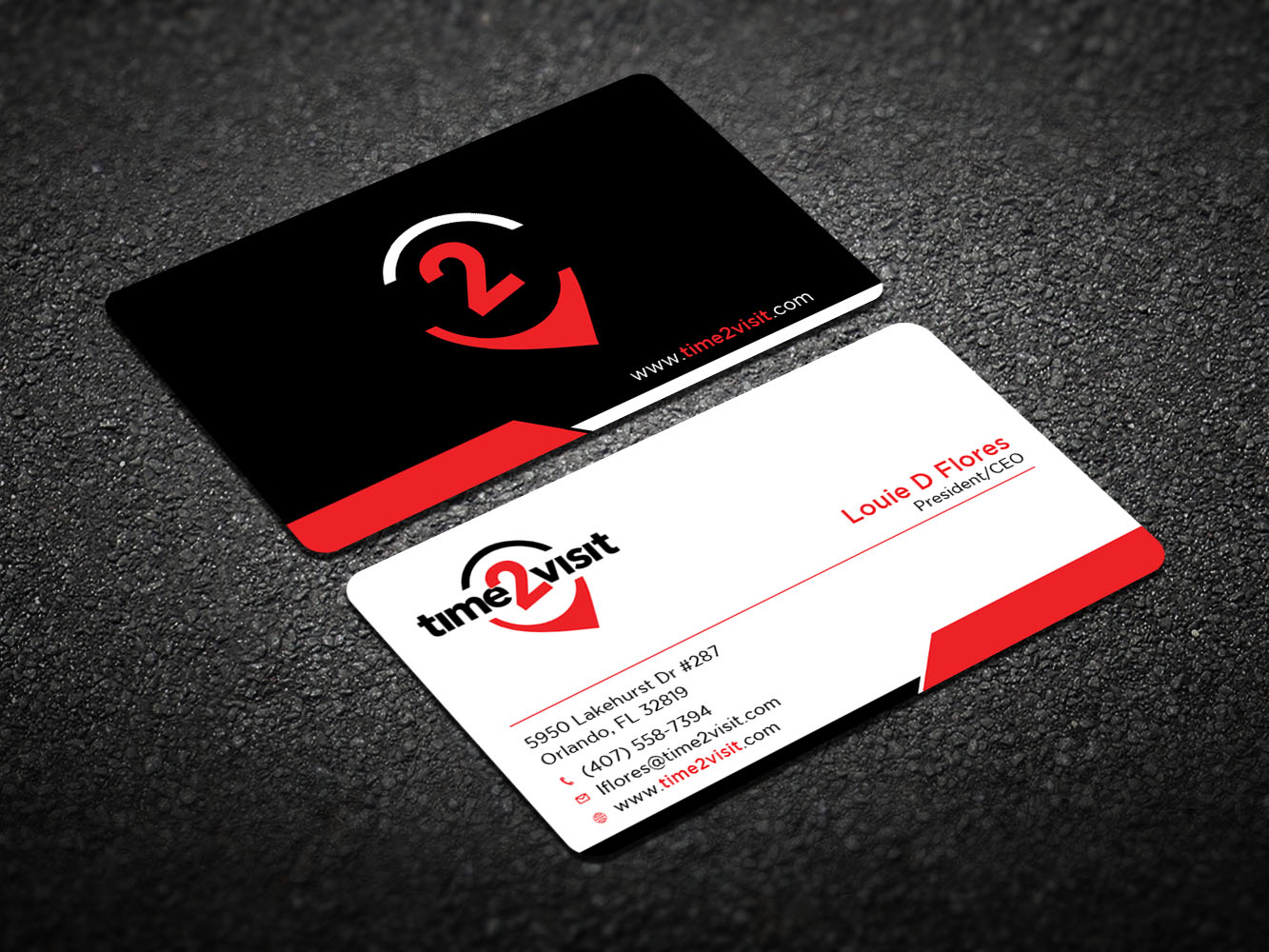 Business Card Design by Verified artistry (Design garden) for Time 2 Visit | Design #12567046