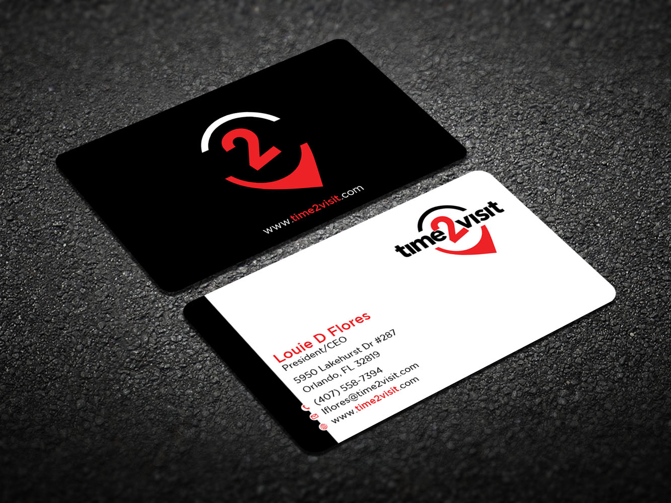 Business Card Design by Verified artistry (Design garden) for Time 2 Visit | Design #12567047