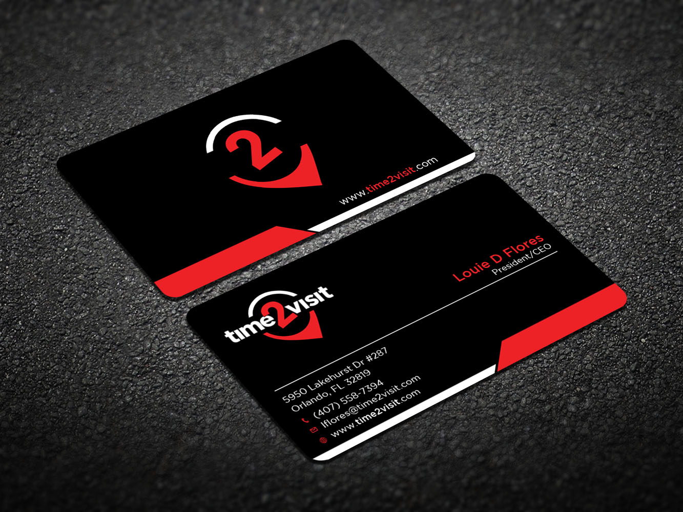 Business Card Design by Verified artistry (Design garden) for Time 2 Visit | Design #12567048