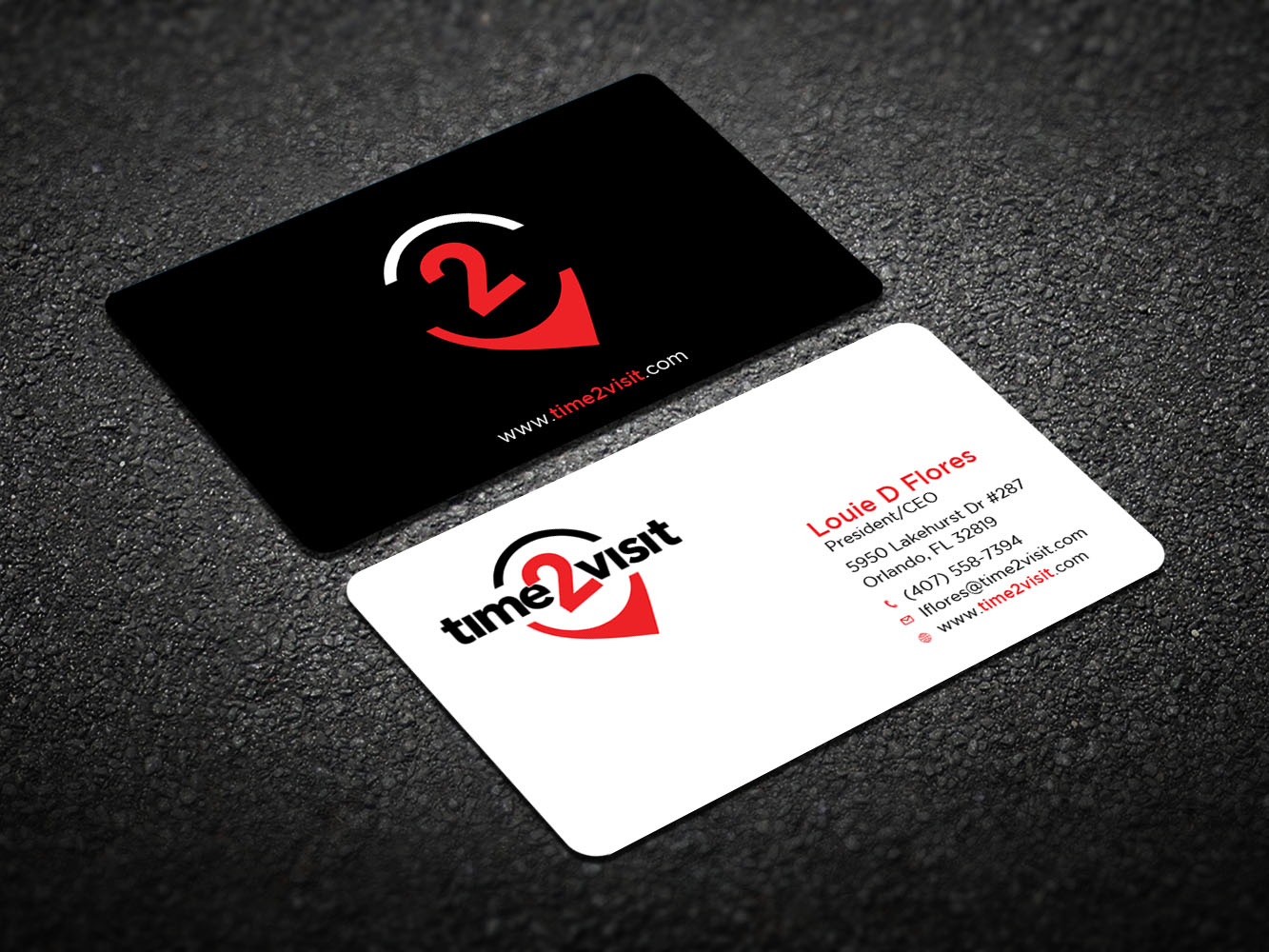 Business Card Design by Verified artistry (Design garden) for Time 2 Visit | Design #12567049