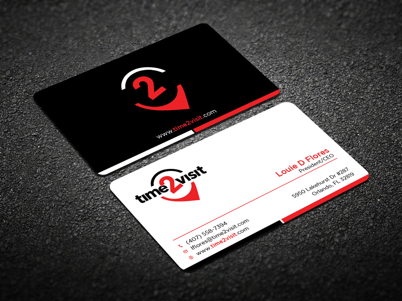 Business Card Design by Verified artistry (Design garden) for Time 2 Visit | Design #12567052