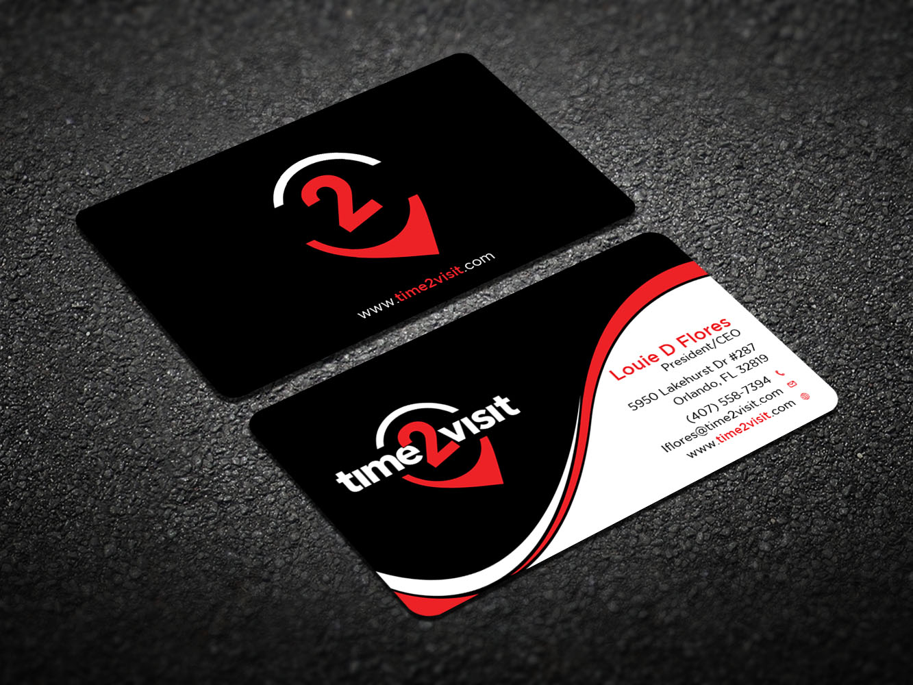 Business Card Design by Verified artistry (Design garden) for Time 2 Visit | Design #12567053