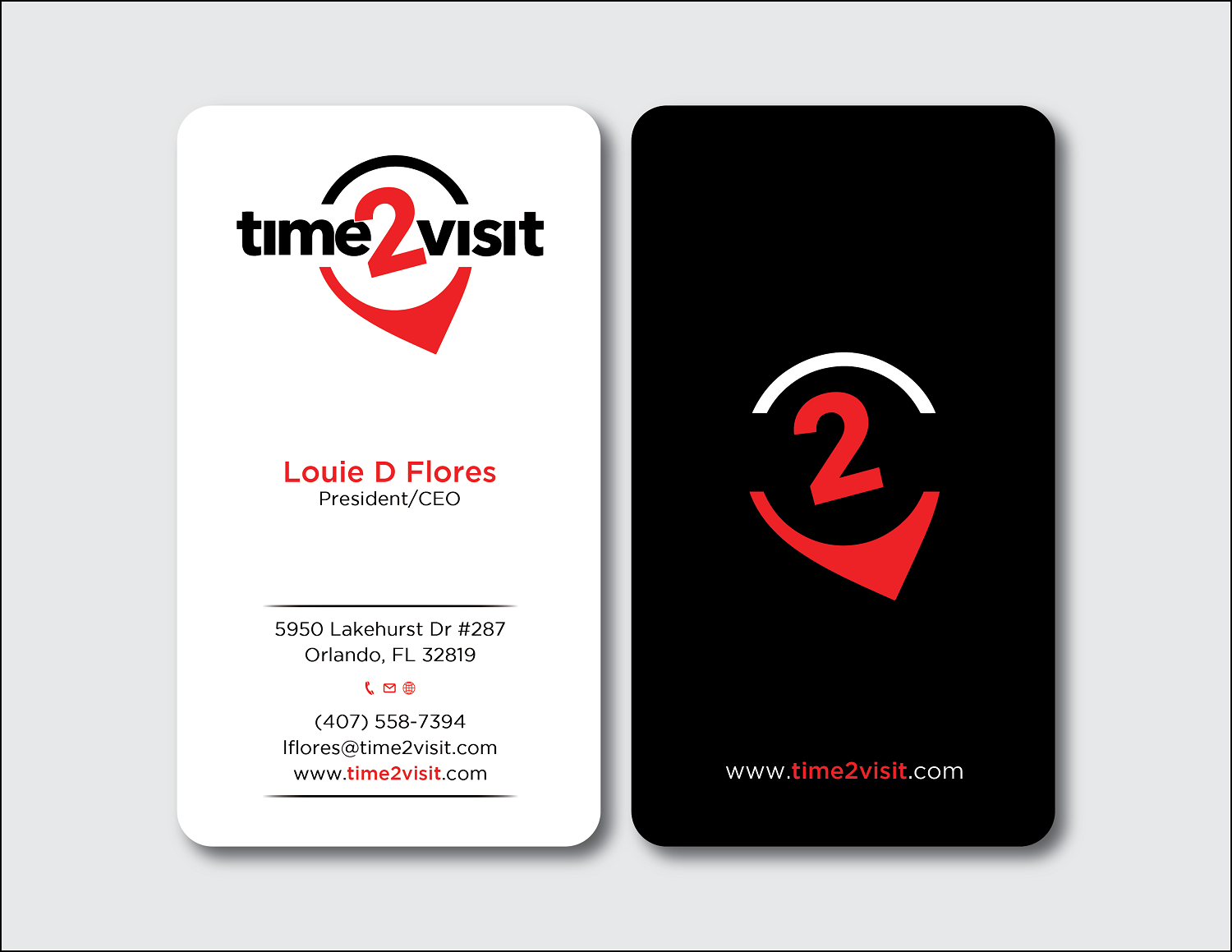 Business Card Design by Verified artistry (Design garden) for Time 2 Visit | Design #12567056