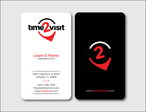 Design de Carte de Visite par Verified artistry (Design garden) pour Time 2 Visit | Design : #12567056